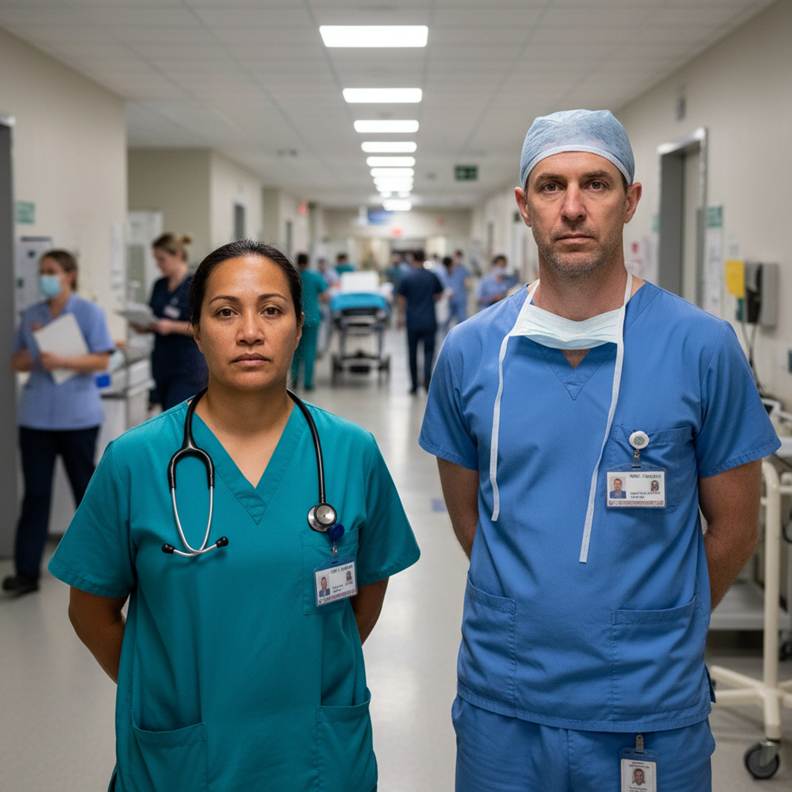 Senior doctors standing firm in a New Zealand public hospital amid funding pressures