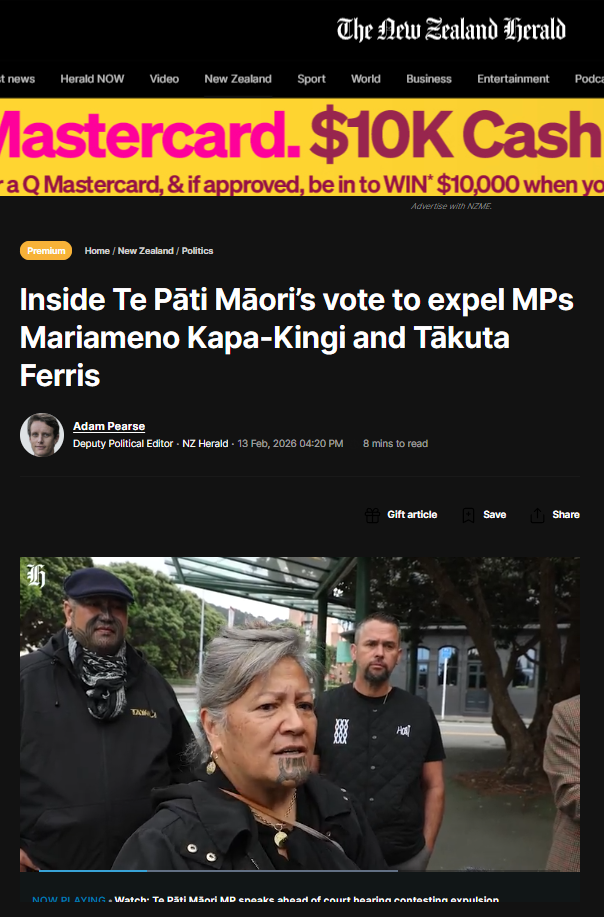 "The Split Tōtara and the Arsonists Who Lit the Match: How Te Pāti Māori's Purge Serves the Crown's Colonial Endgame" - 14 February 2026