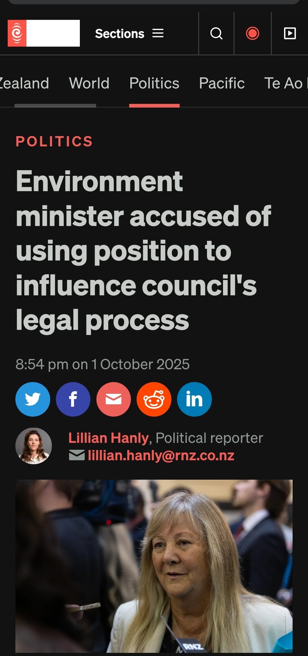 "The Corrupt Heart of National: How Environment Minister Penny Simmonds Sold Out Te Taiao for Her Rich Mate’s Farm” - 2 October 2025