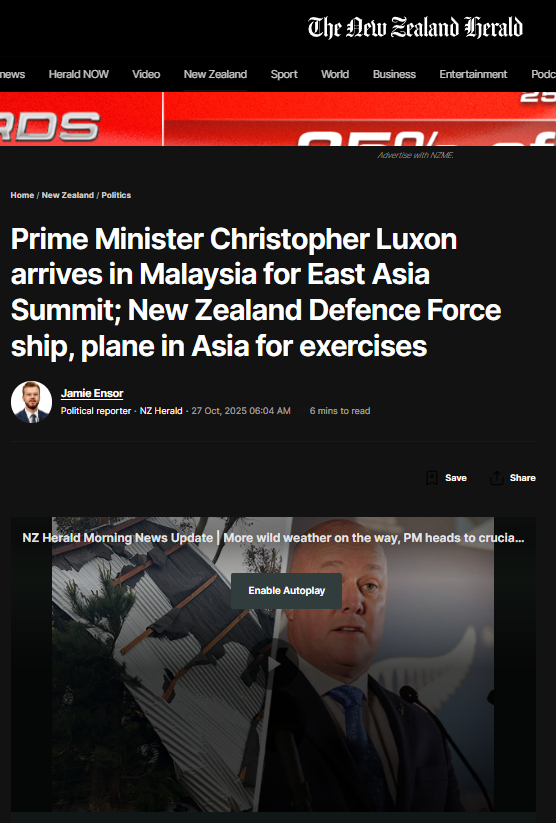 “Luxon’s Military Junket: Trading Māori Lives for US Empire” - 27 October 2025