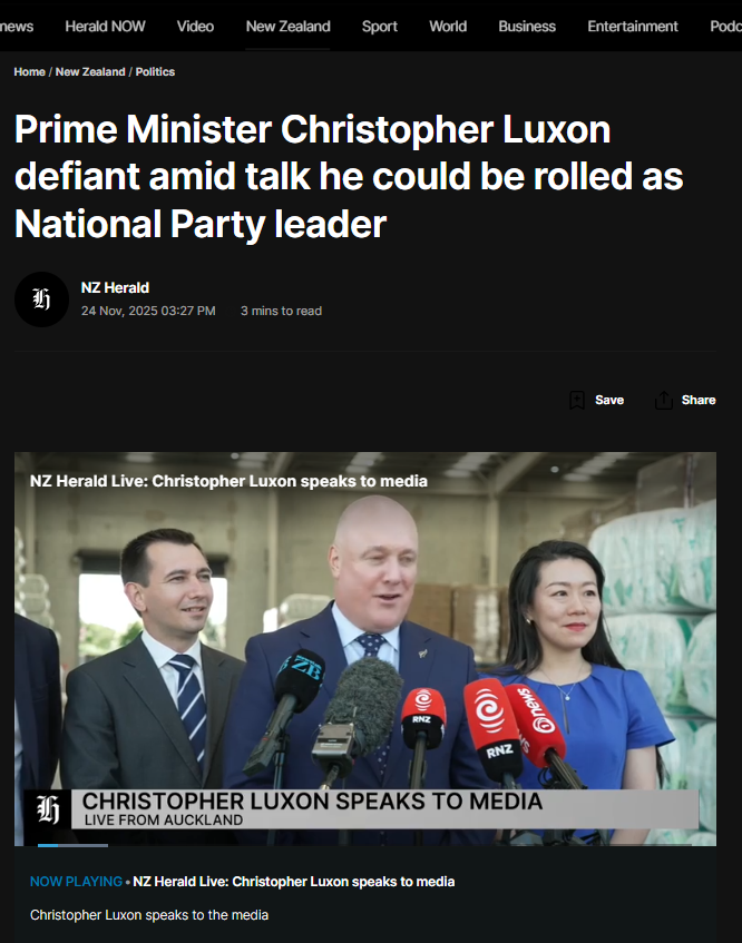 “The Luxon Crisis” - 25 November 2025