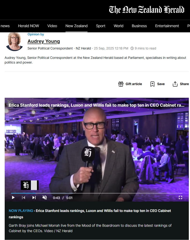 “Audrey Young’s Propaganda Playbook: How the Herald’s Chief Spinner Manufactures Consent for Corporate Power” - 26 September 2025