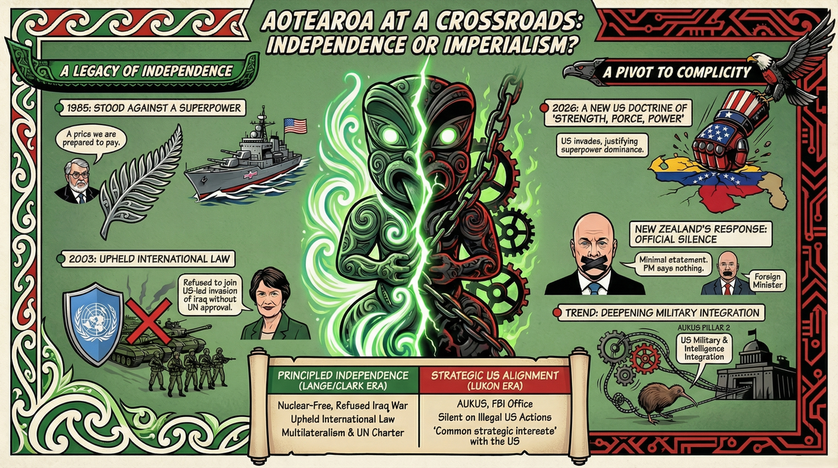 “When the Ring Dims: How Luxon’s Silence on Trump’s Imperial Rampage Betrays Aotearoa’s Soul” - 7 January 2026