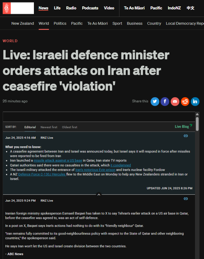 "Trump’s ceasefire claims are a masterclass in deception, masking ongoing violence and imperial power plays" - 24 June 2025