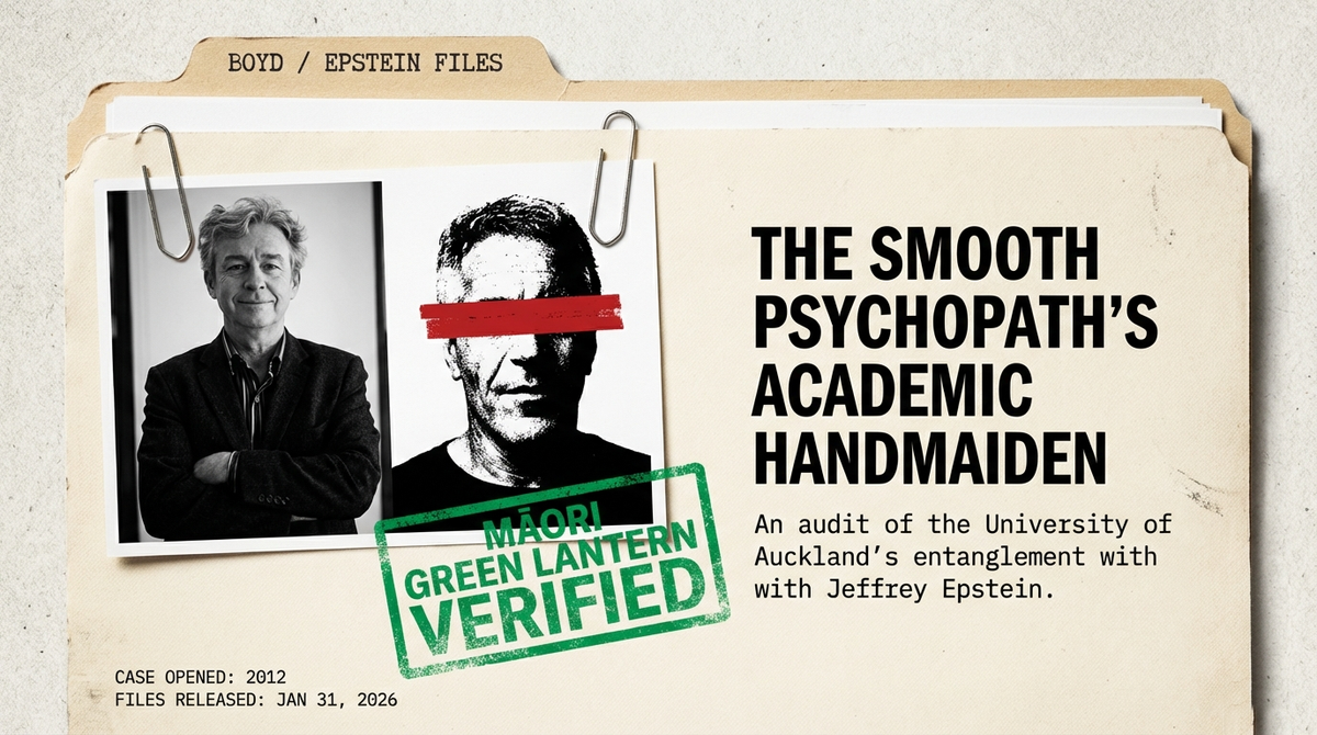 Auckland professor associated with Jeffrey Epstein: The Smooth Psychopath’s Academic Handmaiden” - 2 February 2026