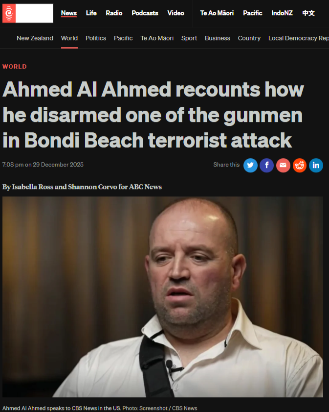 “A Hero Among Ruins: The Bondi Beach Attack, Institutional Failure, and the Narrative We’re Meant to Believe” - 30 December 2025