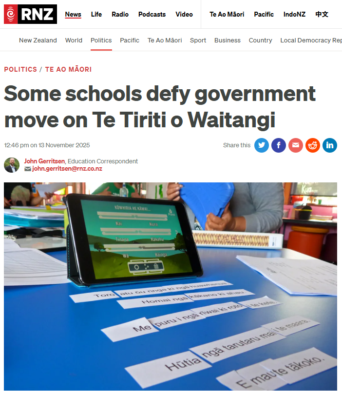 "Exposing the Government’s Ideological Assault on Te Tiriti in Aotearoa’s Schools" - 14 November 2025