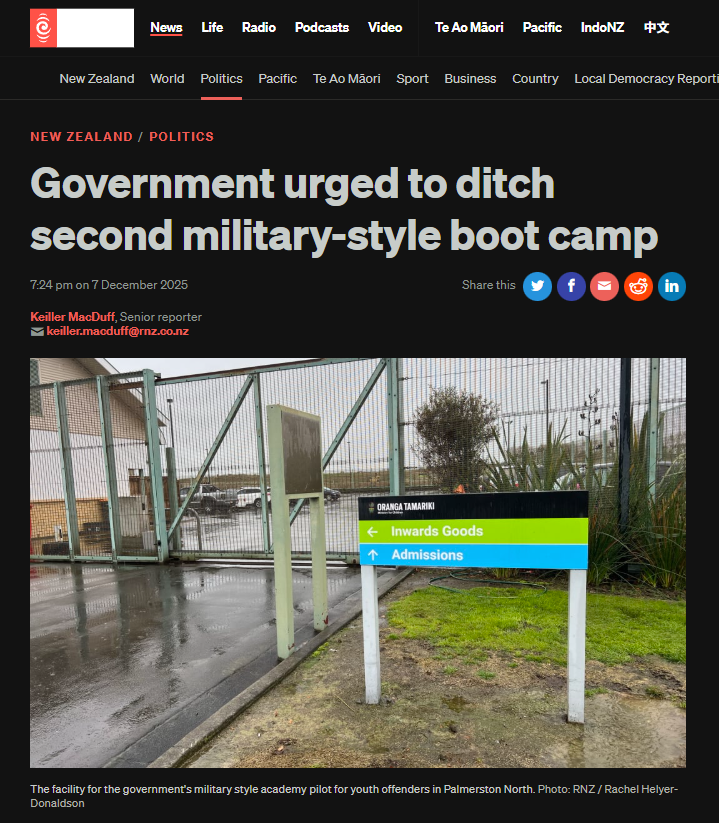 “Karen Chhour’s Boot Camp Disaster and the Lies That Bury Māori Tamariki” - 8 December 2025