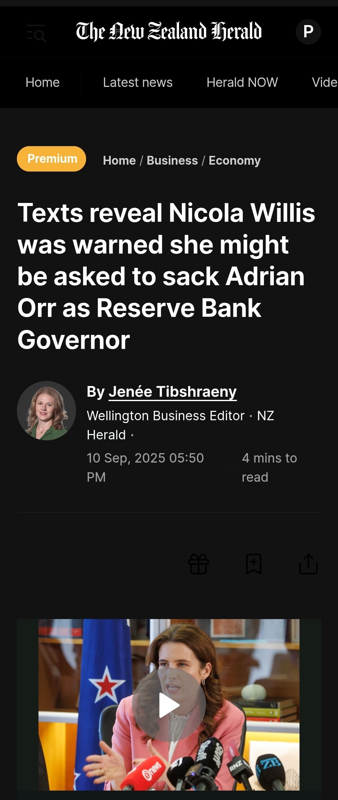 "How Nicola Willis Has Surpassed All Previous Finance Ministers in Institutional Corruption and Economic Violence Against Te Tangata Whenua" - 11 September 2025