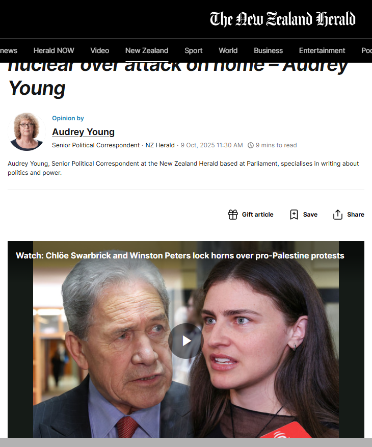 “Winston Peters: New Zealand’s Master of the Victim Card” - 9 October 2025