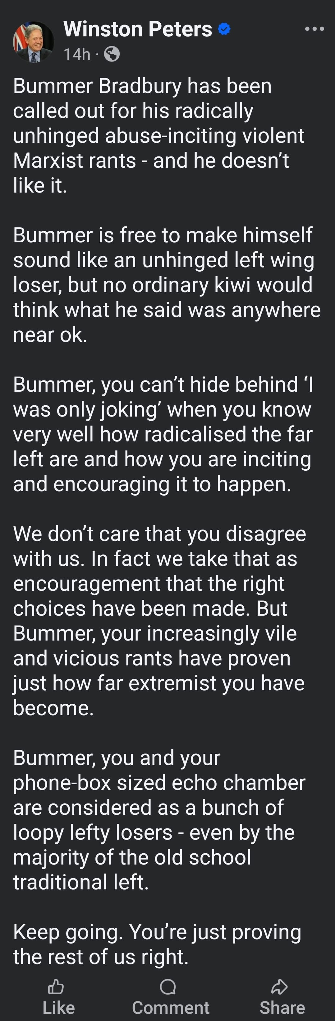 “Winston Peters: The Hypocrite Who Wants to Be New Zealand’s Trump” - 6 October 2025