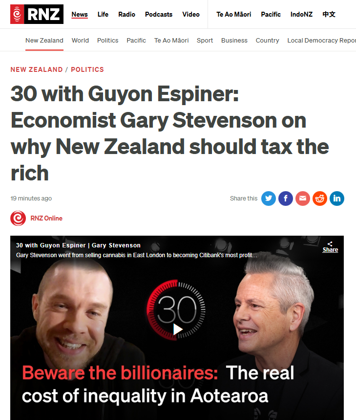 “They Own Your Country: Gary Stevenson, Wealth Taxes, and the Genocide of Māori Homeownership” - 19 November 2025