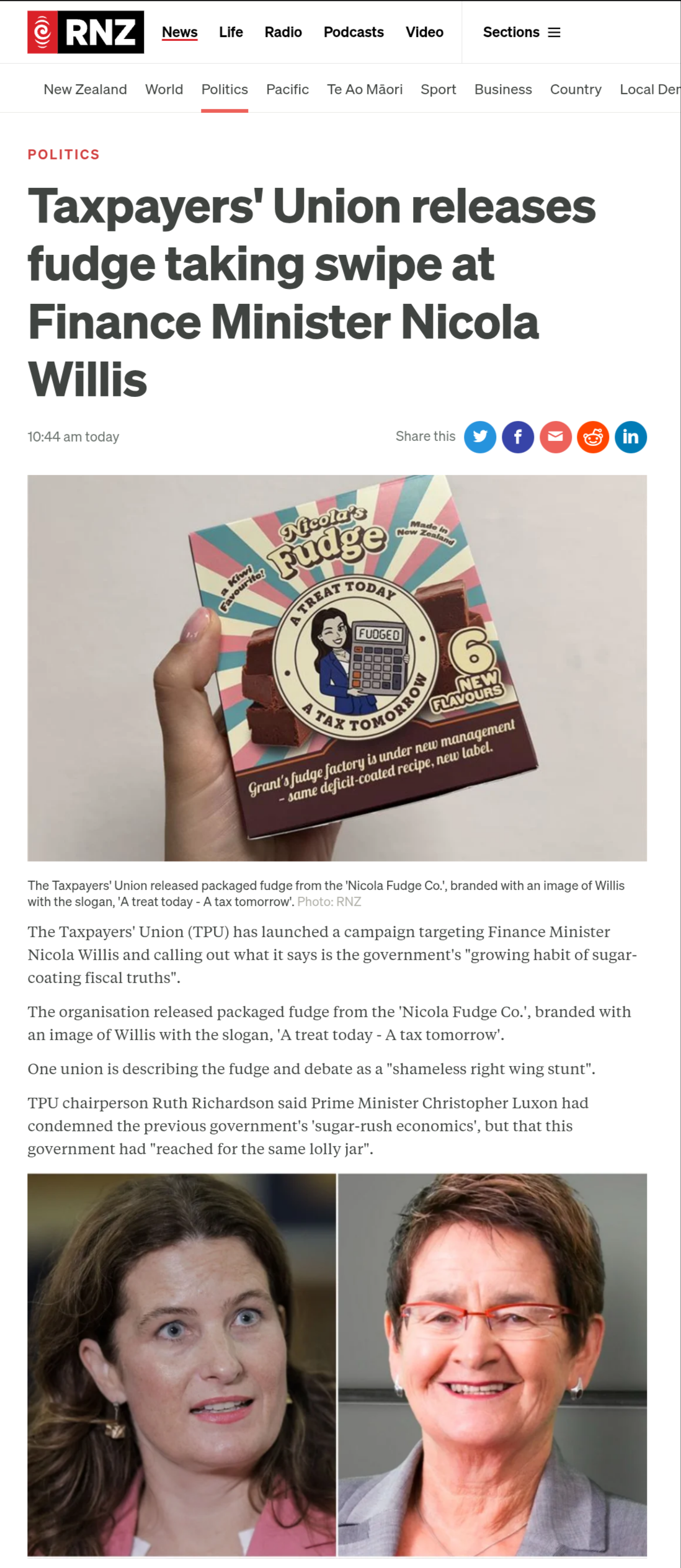 “The Fudge Campaign: Taxpayers’ Union Pressure Politics & the Fiscal Tall Tales” - 11 December 2025