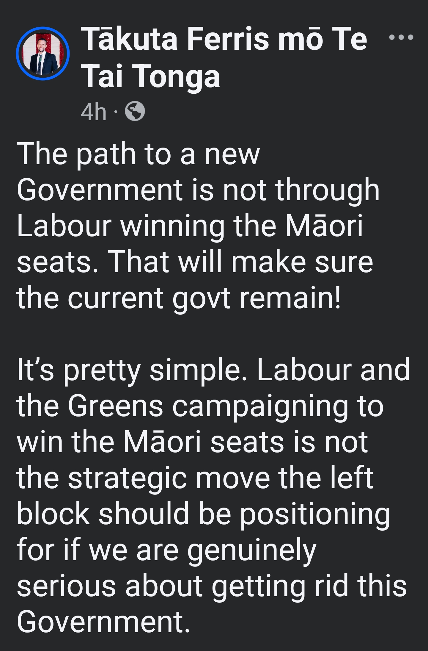 “The Equation Nobody Wants to Discuss: How Māori Seats Could Unseat This Government” - 30 November 2025