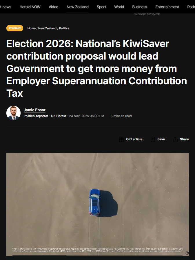 "National's KiwiSaver Shell Game" - 25 November 2025 