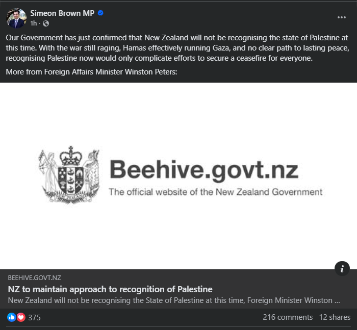 “Cowards in Suits: How Winston Peters Betrayed Palestine for American Dollars” - 27 September 2025