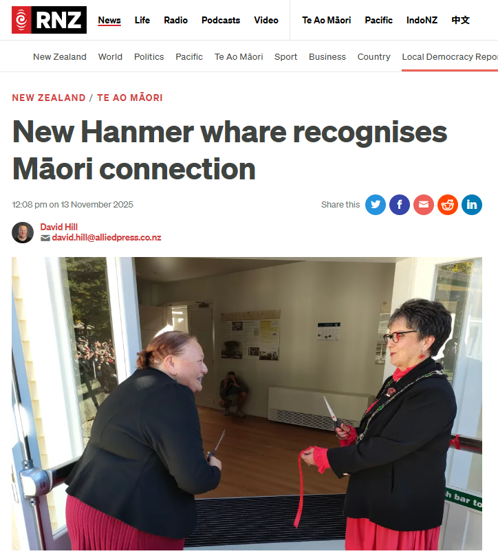 "Te Aroha o te Hauangiangi and the Settler Colonial Script at Hanmer Springs" - 14 November 2025