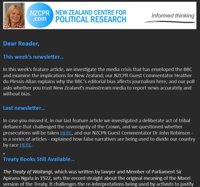 “Muriel Newman’s Newsletter of Lies: The NZCPR’s Latest White Supremacist Propaganda Dressed as “Media Crisis”” - 18 November 2025