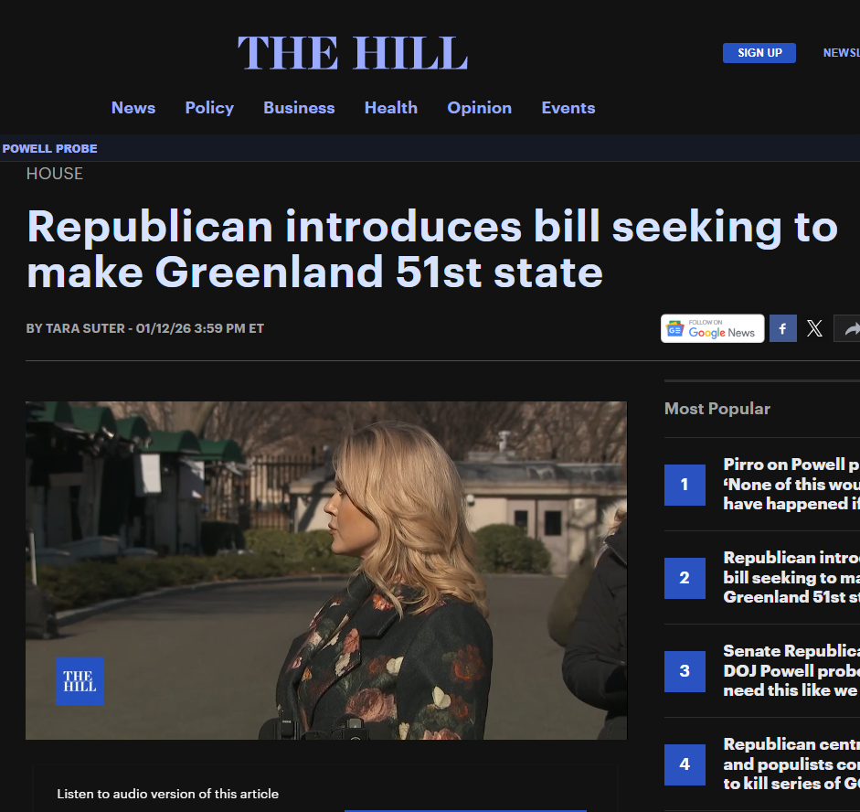 “Greenland, Empire, and the Taiaha“ - 15 January 2026