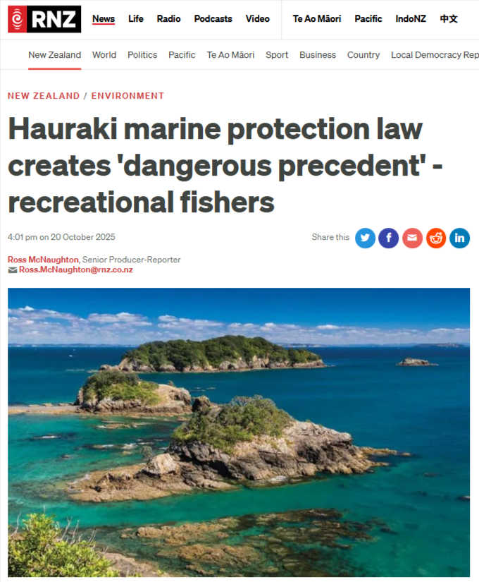 "Commercial Fishing Carve-Out in Hauraki Gulf Marine Protection” - 23 November 2025 