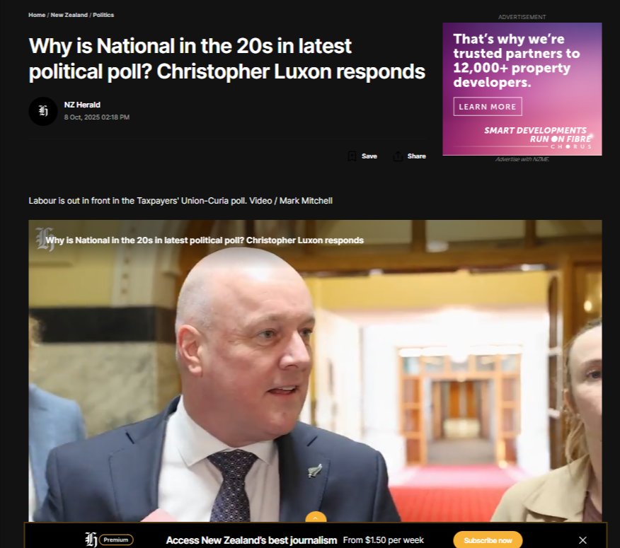 “The Chickens Come Home to Roost: Why National’s Polling Collapse Exposes the Rotten Core of Neoliberal Austerity” - 9 October 2025
