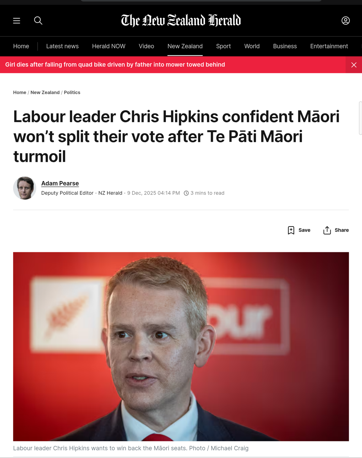 “Hipkins Misunderstands the Māori Mind: How Strategic Vote-Splitting Can Hold Power Accountable” - 10 December 2025