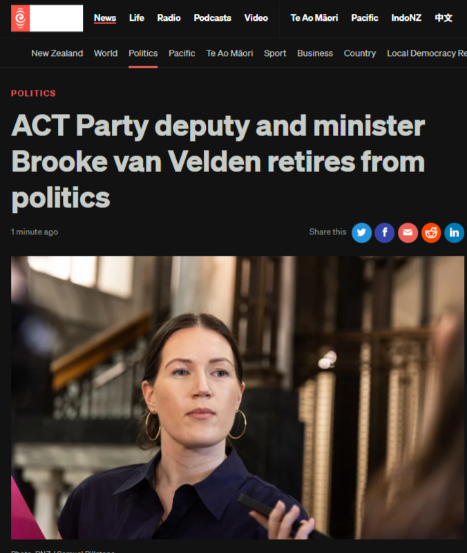 "The Van Velden Vanishing: What Her Departure Really Means for ACT" - 24 March 2026