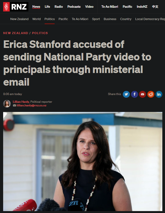 "THE POISON PEN MINISTER: How Erica Stanford Weaponised the Taxpayer-Funded State Against Her Own Critics — and Why a Wounded Luxon May Be Letting Her Burn" - 25 March 2026