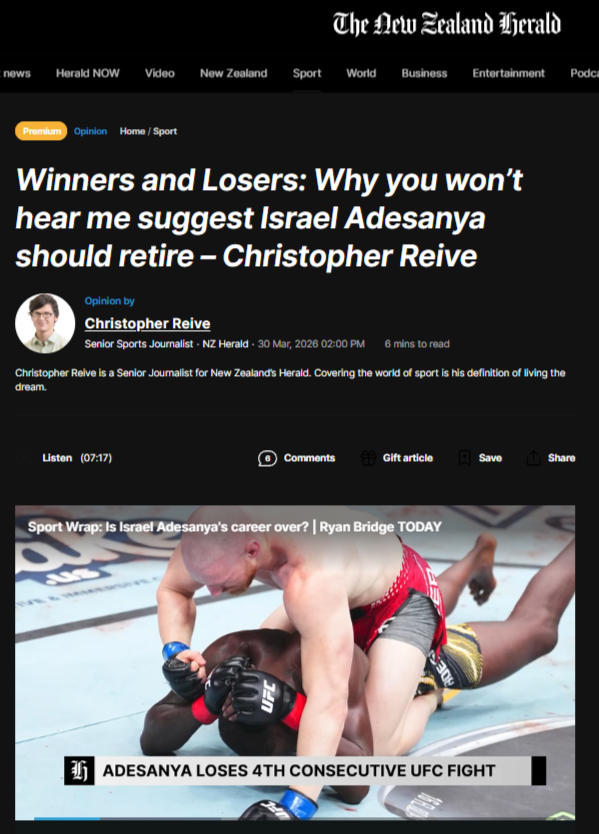 Adesanya - "He's Done, He's Complicit, and You're Lying to His Face" -30 March 2026