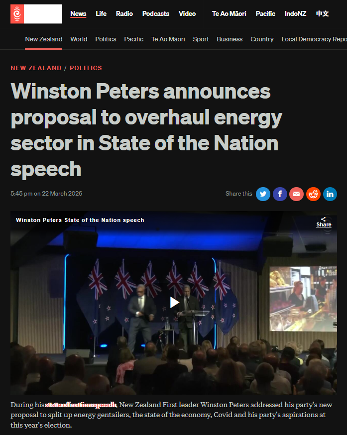 "How Winston Peters Wraps Corporate Plunder in the Language of Liberation — and Has Been Doing It for Forty Years" - 23 March 2026