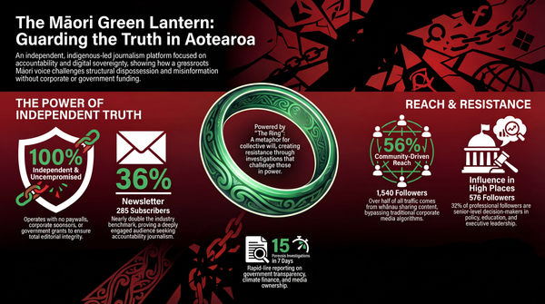 "KO WAI MĀTOU? A Seven-Day Reckoning: What the Numbers Say About the Māori Green Lantern — And Why You Should Be Part of What Comes Next" - 28 March 2026