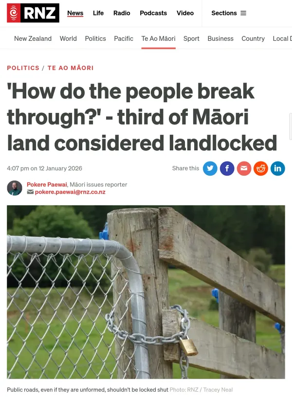“THE GREAT LAND LOCKOUT: A METAPHORICAL RECKONING” - 12 January 2026