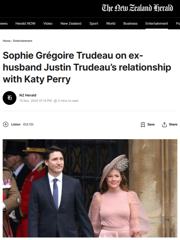 "The Trudeau-Perry Circus and the Obscenity of Oligarchy" - 16 November 2025
