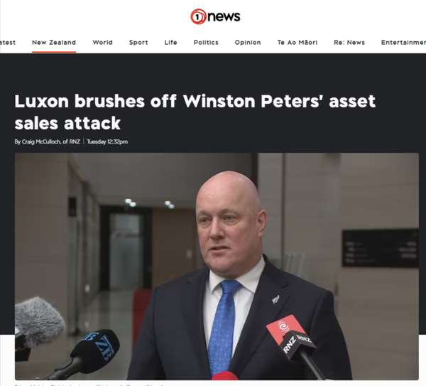“Asset Sales: The Crisis of Legitimacy for Christopher Luxon’s Coalition” - 12 November 2025
