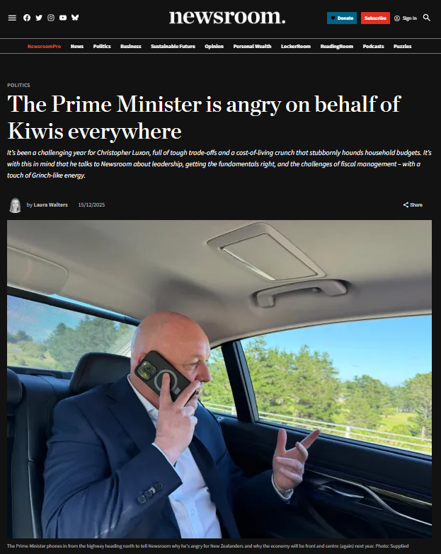 “Luxon’s Permanent Blame Game: The Moral Vandalism of Never Taking Responsibility” - 17 December 2025