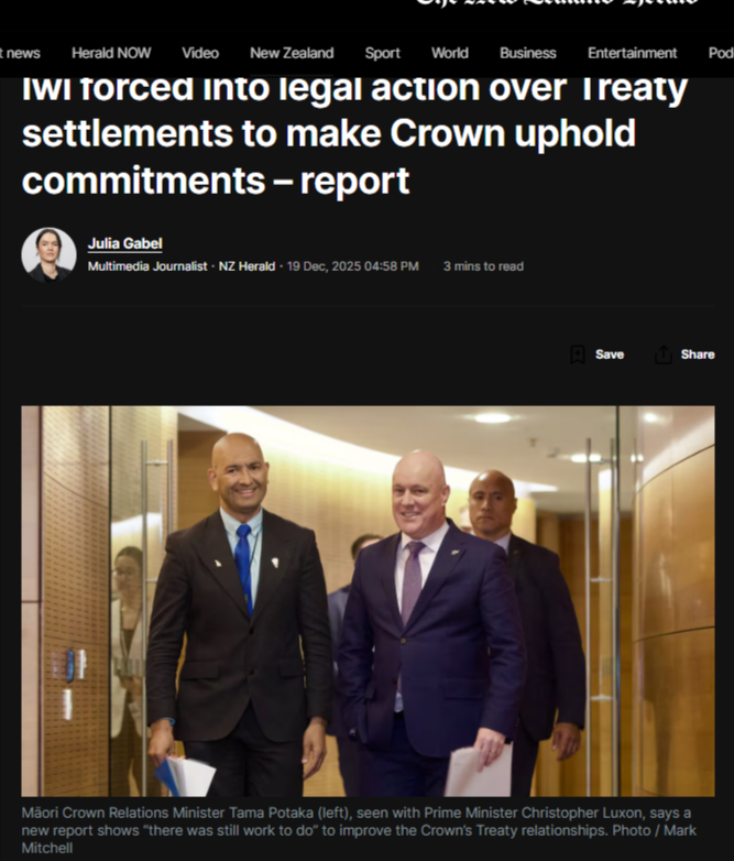 “Te Tawhiti Roa: The Crown’s Broken Promises and the Cost of Shallow Accountability” - 20 December 2025