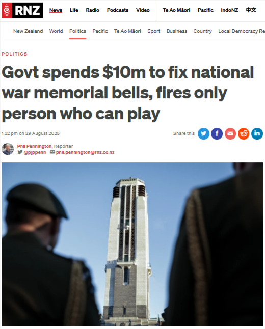 “Silent Bells, Silenced Heritage: Exposing the Ministry’s Reckless Betrayal at Pukeahu” - 30 August 2025