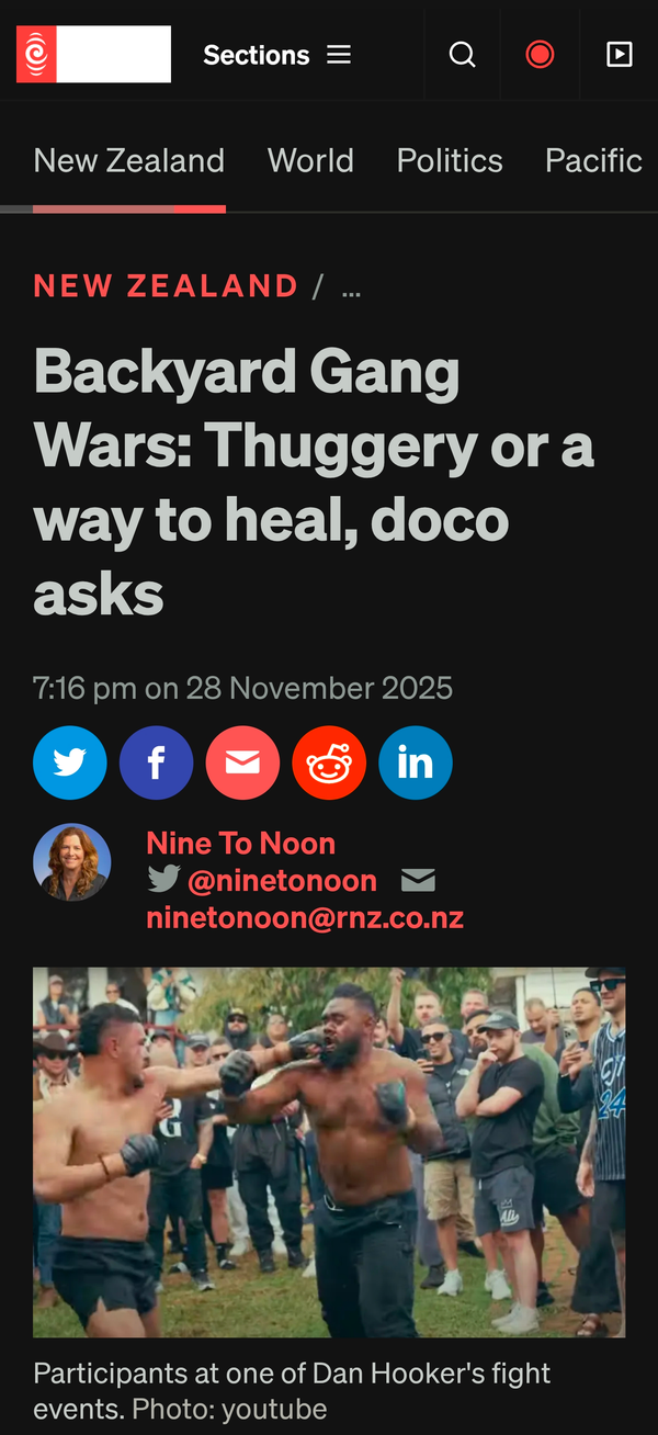 “The Colonial Chokehold: How UFC’s Greed and Dan Hooker’s Backyard Gladiators Prey on Māori and the Marginalised” - 29 November 2025