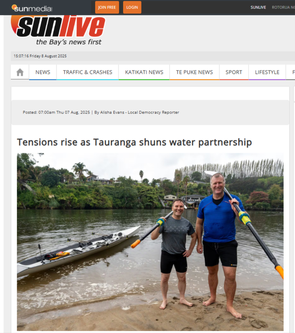 “When Councils Abandon Their Partners: The Tauranga Water Betrayal and Its Neoliberal Undercurrents” - 9 August 2025