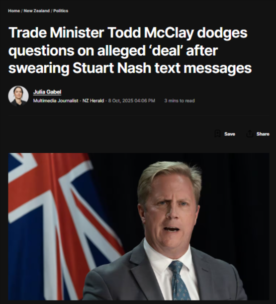 “Corporate Cronies and Cover-up Deals: How the Elite Protect Their Own While Attacking Māori Rights” - 9 October 2025