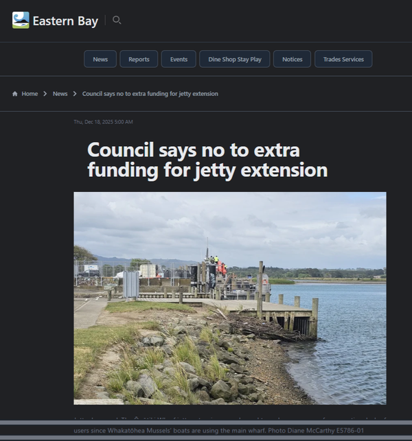 “Ōpōtiki’s $225,000 Betrayal: How a Spineless Council Broke Its Promise to Public Fishing Access While Drowning the Mussel Industry in Taxpayer Gold” - 19 December 2025
