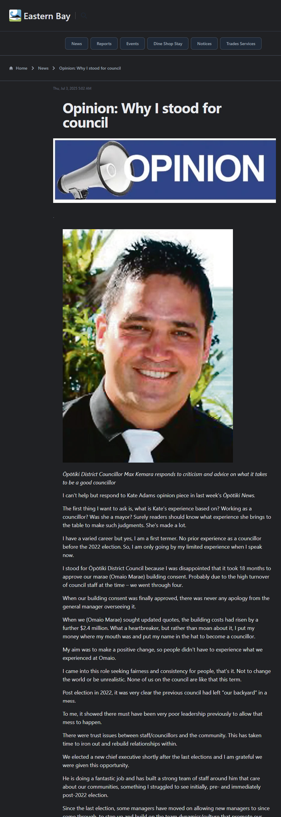 “Exposing the charade of first-term incompetence” - 12 July 2025