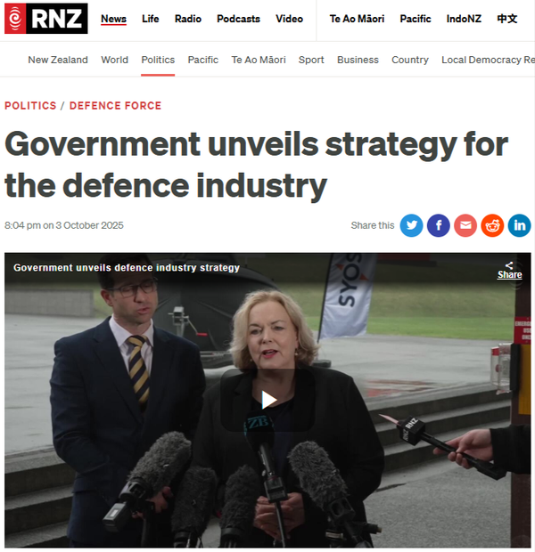 “The Simple Truth: Judith Collins is Taking Billions from Your Taxes to Make Weapons Companies Rich” - 4 October 2025
