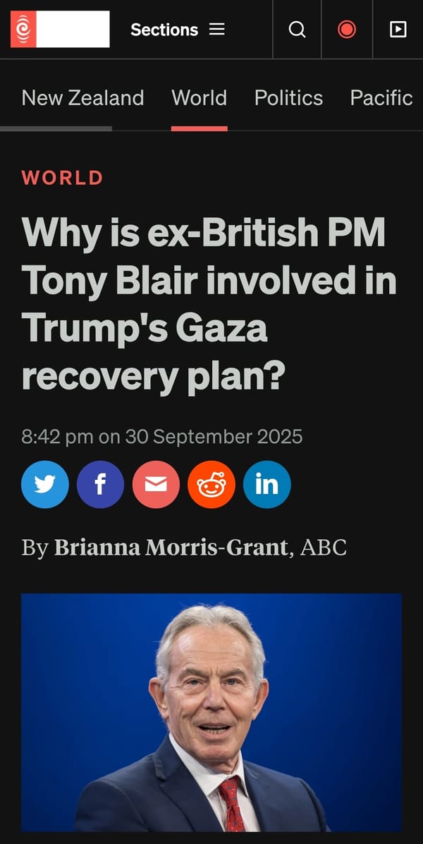 “The War Criminal Returns: Tony Blair’s Gaza Grift is Imperial Plunder 2.0” - 1 October 2025