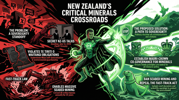 “Shane Jones Trading Stolen Taonga for War Machines With Trump: The Minerals Gambit and Aotearoa’s Surrender of Sovereignty” - 31 January 2026