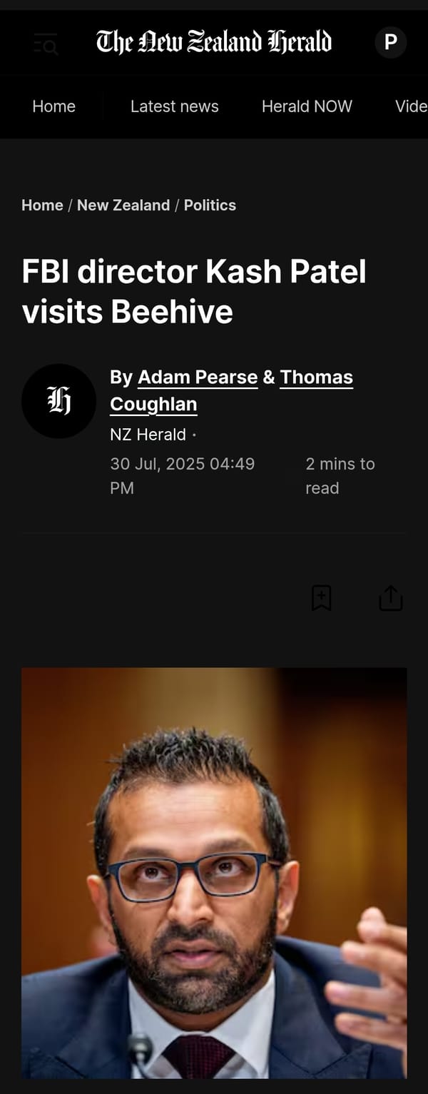 ”FBI Power Play in the Beehive: A Stark Reminder for Māori Sovereignty” - 31 July 2025