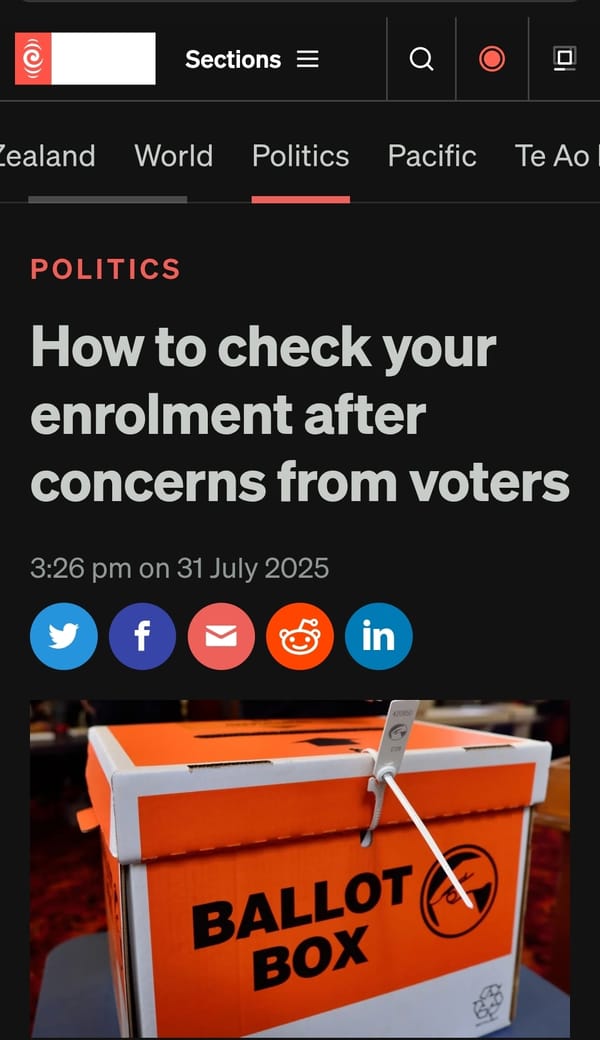 "The Silent Coup: How New Zealand's Coalition is Engineering Electoral Apartheid" - 1 August 2025