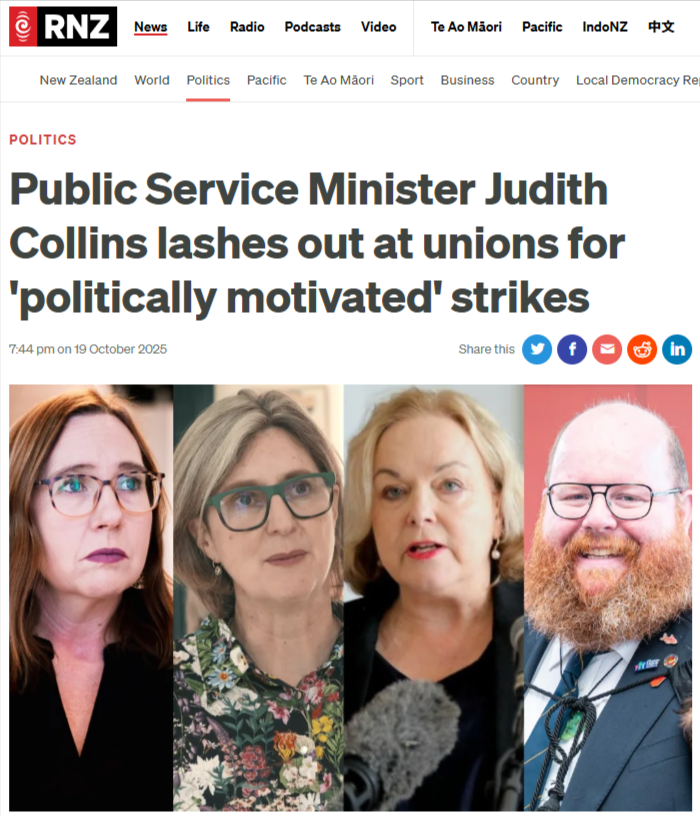 “Collins’ Divide and Conquer: How National’s Union-Busting Playbook Targets Māori Solidarity” - 20 October 2025