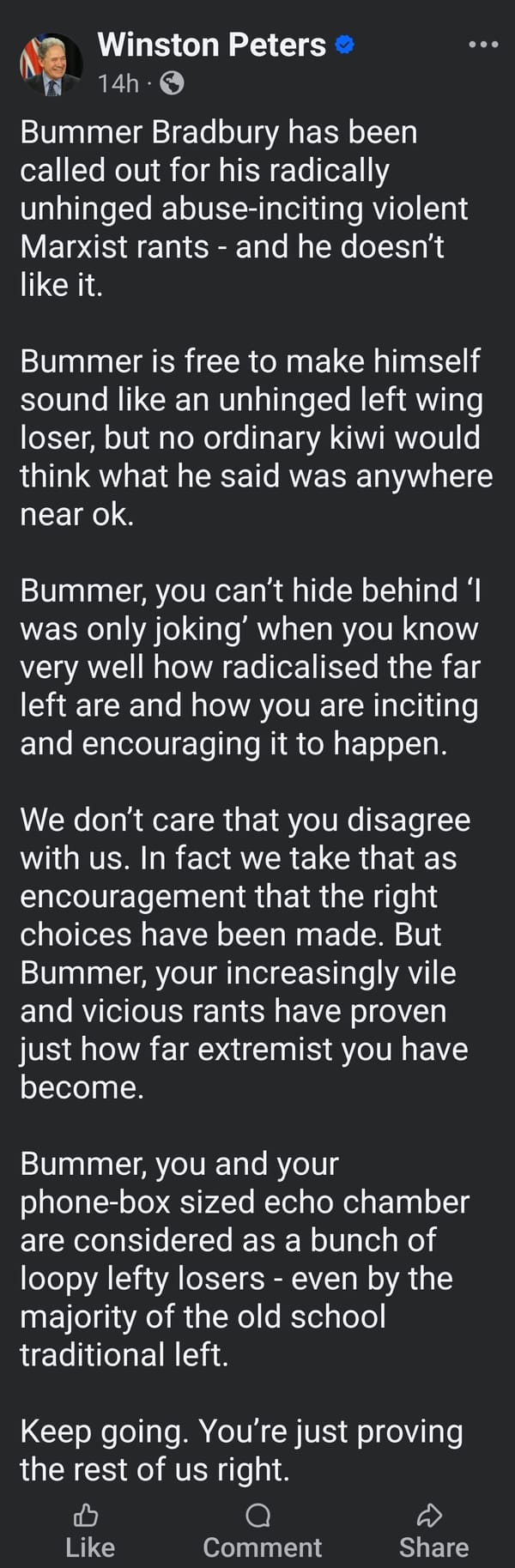 “Winston Peters: The Hypocrite Who Wants to Be New Zealand’s Trump” - 6 October 2025