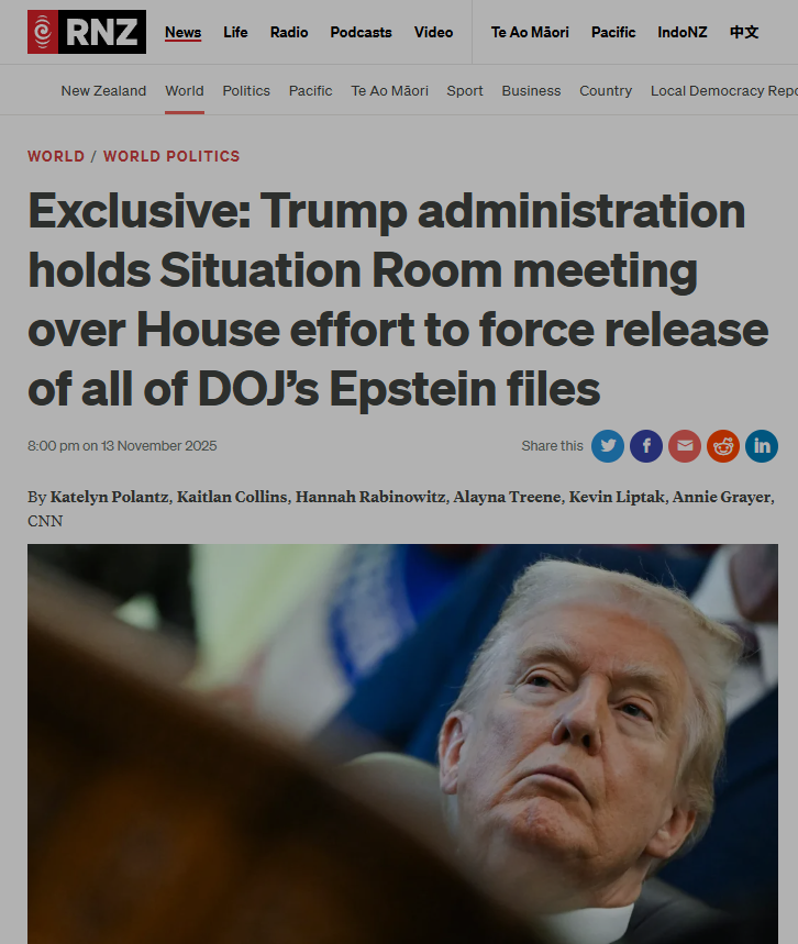 “How Elite White Male Power Deployed State Resources to Suppress Epstein Transparency” - 14 November 2025